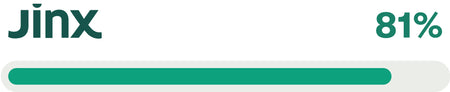 a meter showing 81% of Jinx users see improved digestion