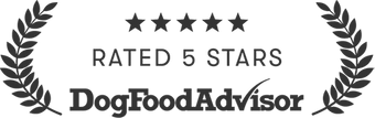 award of 5-star rating from Dog Food Advisor