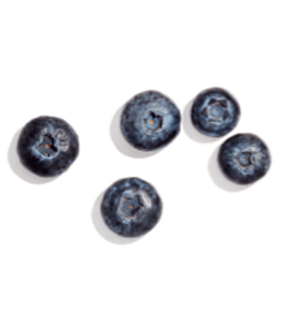 Few blueberries scattered