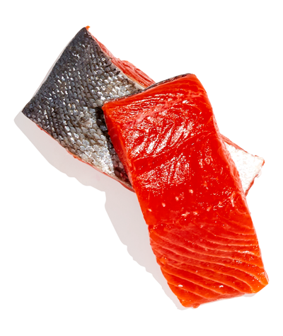 Salmon slices