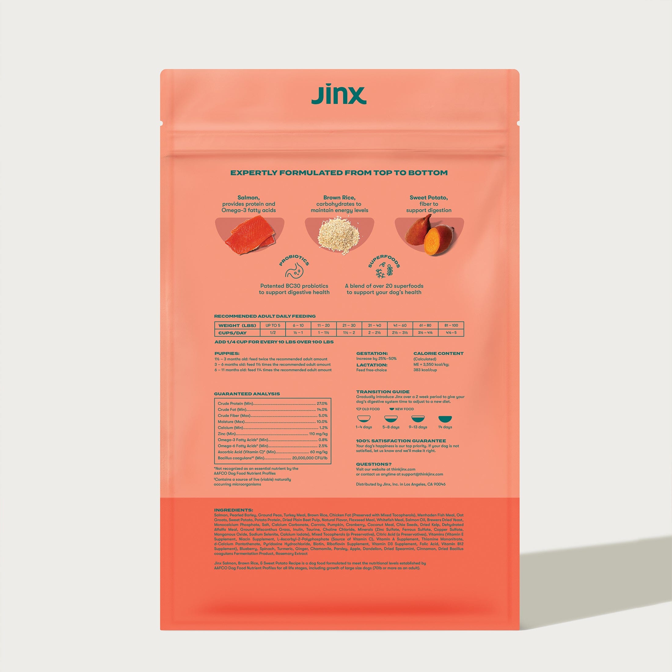 Shop Salmon and Sweet Potato Dog Food Kibble with Brown Rice Jinx